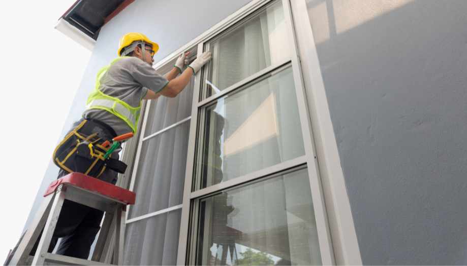 Front door repair after a hurricane