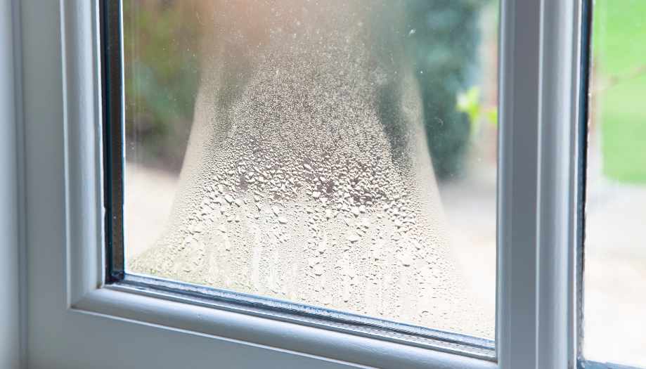 Condensation between double-glazed units