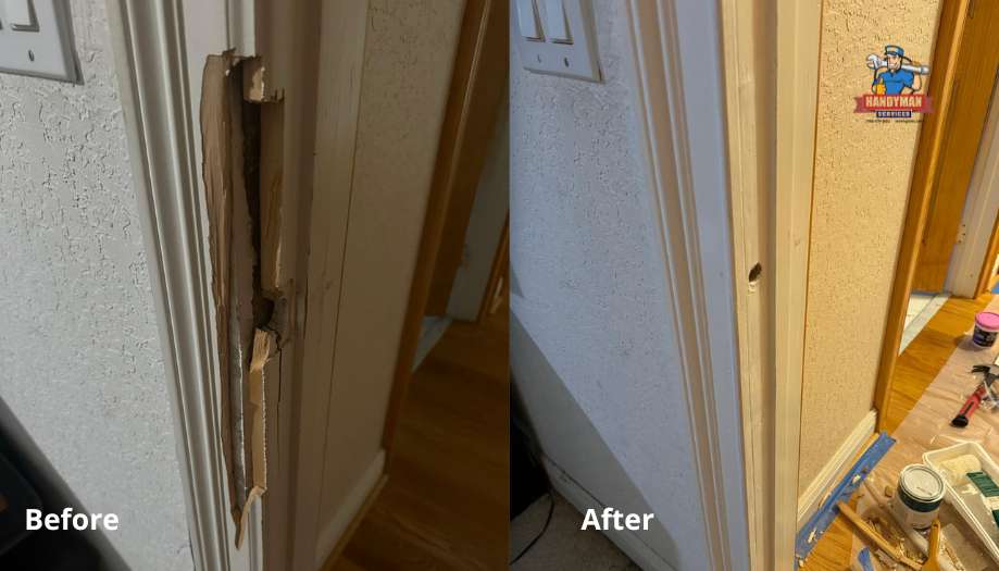 Carpentry services in Broward Photo before and after