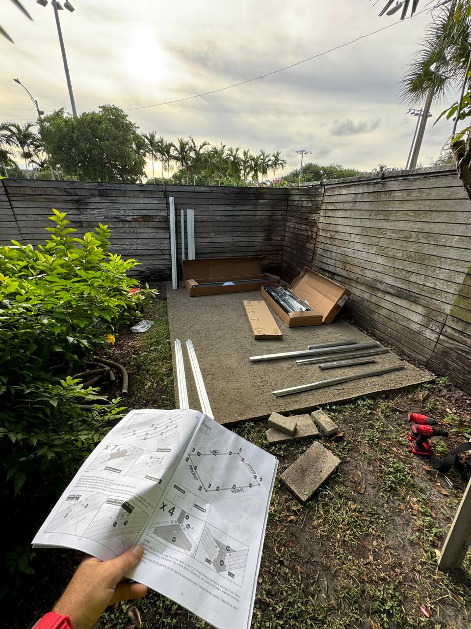 Shed installation in Broward